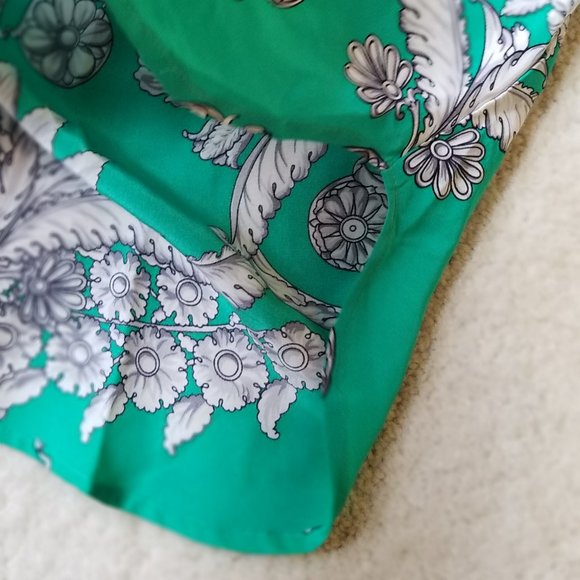 Yoana Baraschi silk dress, green white floral, 4 - Picture 6 of 14